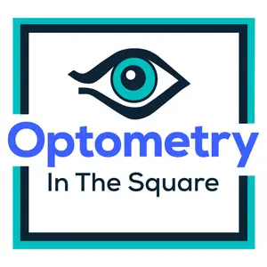 Optometry In The Square logo featuring a teal eye
