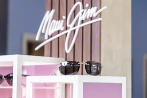 Sunglasses from Maui Jim displayed in a store setting