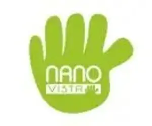 Logo for Nano Vista, a company that specializes in nanotechnology solutions, displayed as a green hand print on a white background.