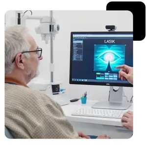 Person getting Lasik surgery consultation