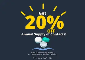 Get 20% off Annual Supply of Contacts!