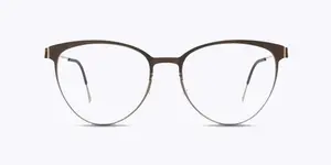 Pair of brown frame eyeglasses with clear lenses