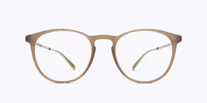 brown frame glasses with clear lenses