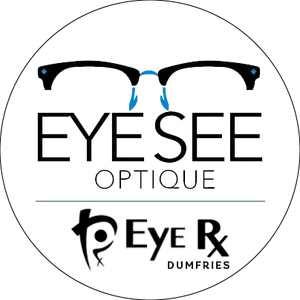 Eye See Optician Dumfries logo with glasses and EyeRx text