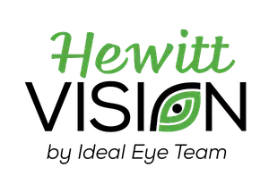 Hewitt logo with a green leaf icon on a black background