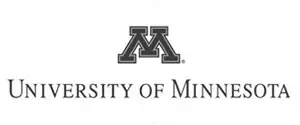 University of Minnesota logo featuring a stylized 'M' in a serif font below the university name