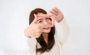 happy young asian woman