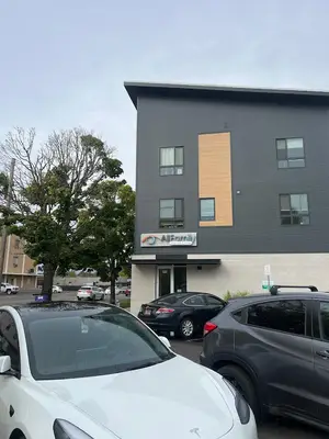 Front of All Family Vision Care building entrance in Salem