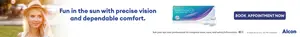 Alcon Precision 1 contact lens advertisement