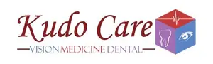 Kudo Care - Vision, Medicine, Dental logo with a cube icon