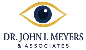 Dr. John L. Meyers & Associates logo featuring an eye with a blue pupil
