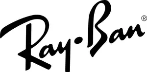 Black and white logo for Ray-Ban sunglasses company.