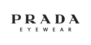 Prada Eyewear logo displayed on a white background