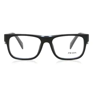 Black Prada glasses with clear lenses and black frame