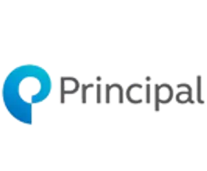 Principal logo featuring a blue circle with a question mark inside it and the word Principal written in gray below it