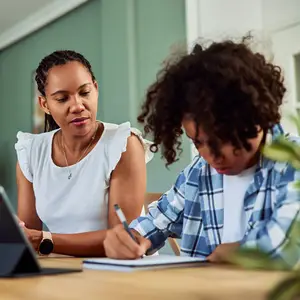 mother and son homework