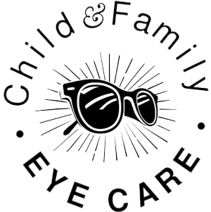 Child and Family Eye Care Logo with Sunglasses