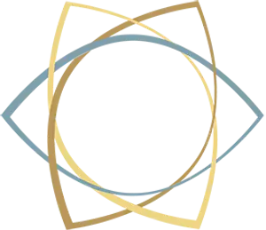Illustration of intersecting circles with different colors and patterns
