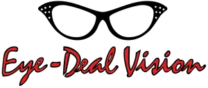 Eye-Deal Vision logo featuring glasses and text