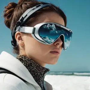 Woman with ski googles