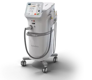An image of a white medical laser machine named Lumenis