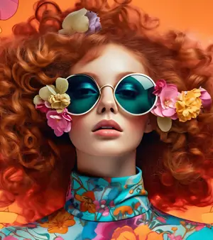 Styling woman in frames