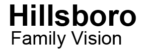 Hillsboro Family Vision logo with a black and white color scheme