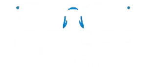 Blue figure with two eyes and a smile