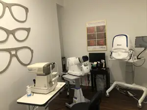 Medical equipment and tools in an examination room