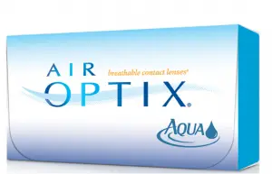 Box of Air Optix Aqua contact lenses