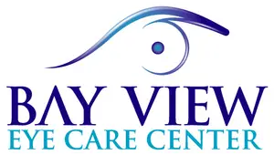 Bay View Eye Care Center logo with an eye and a fish