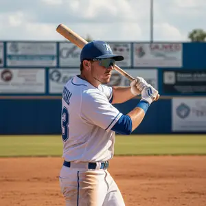 A baseball player with the number 33 on his jersey is standing on the field with a bat.